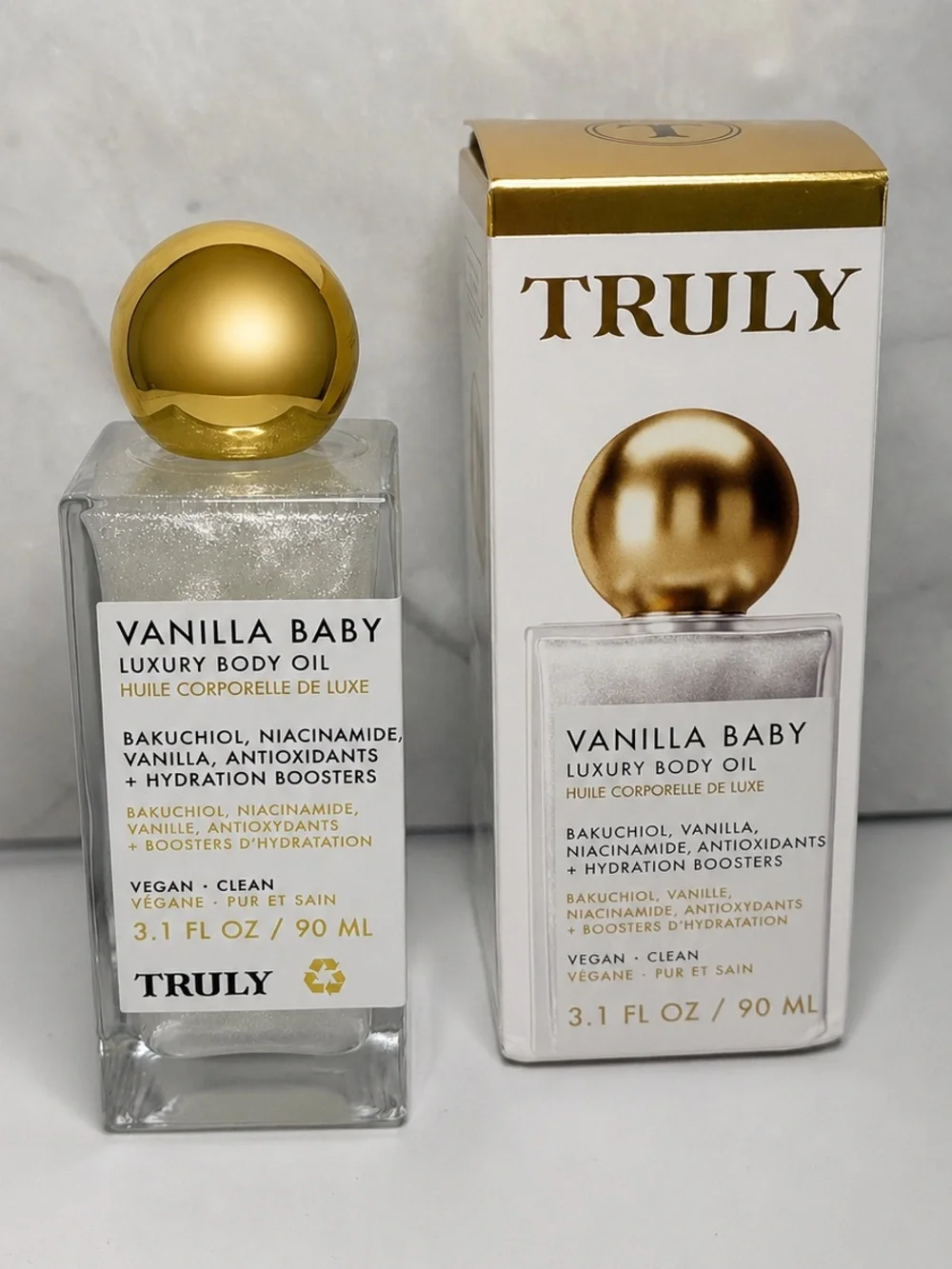 NEW/NIB Truly Vanilla Baby Luxury Body Oil 90 mL/3.1 fl oz